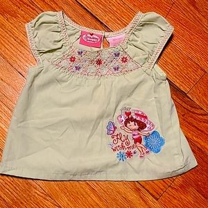 4 for $9 Girls 2T green strawberry shortcake shirt